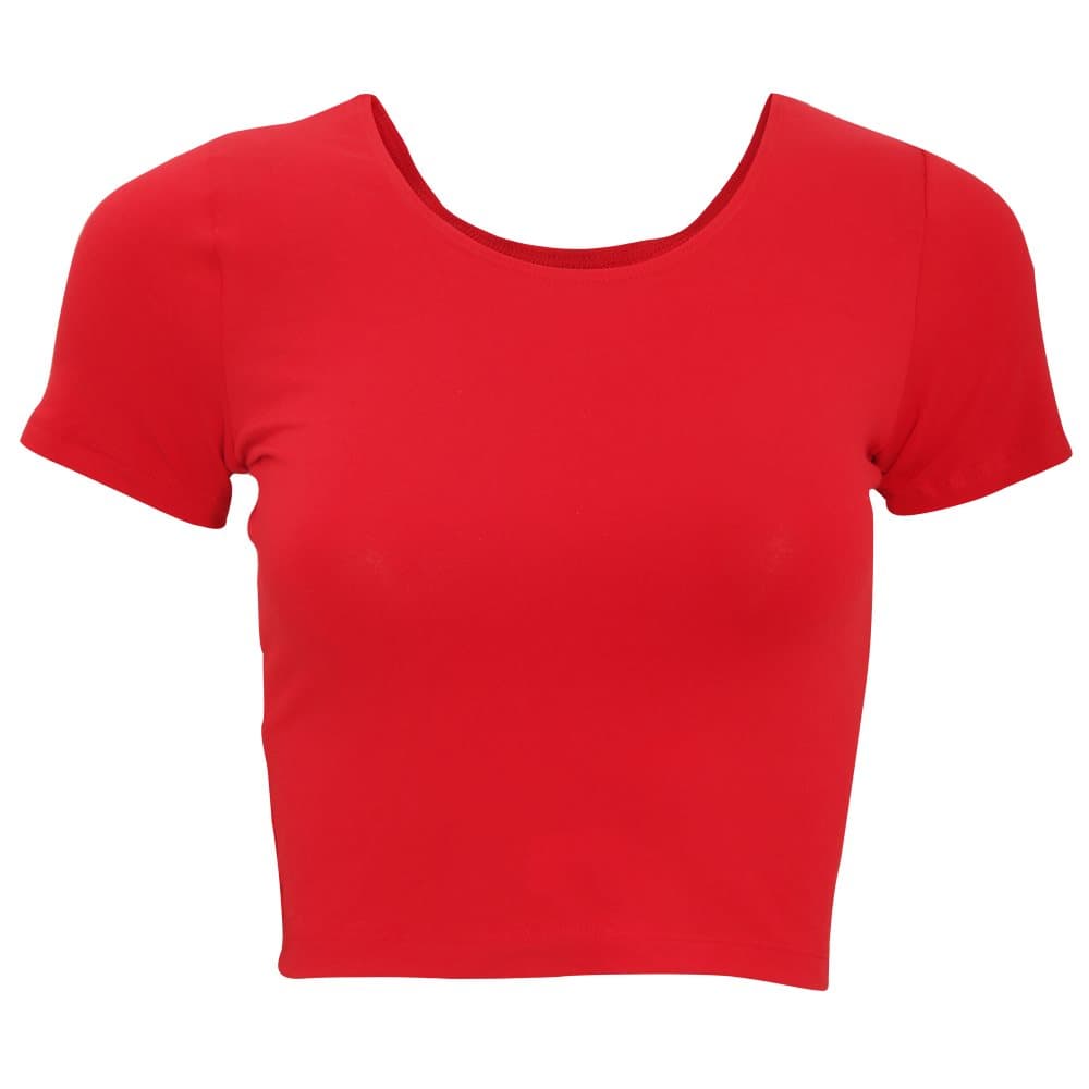 American Apparel Womens/Ladies Plain Cropped Short Sleeve T-Shirt