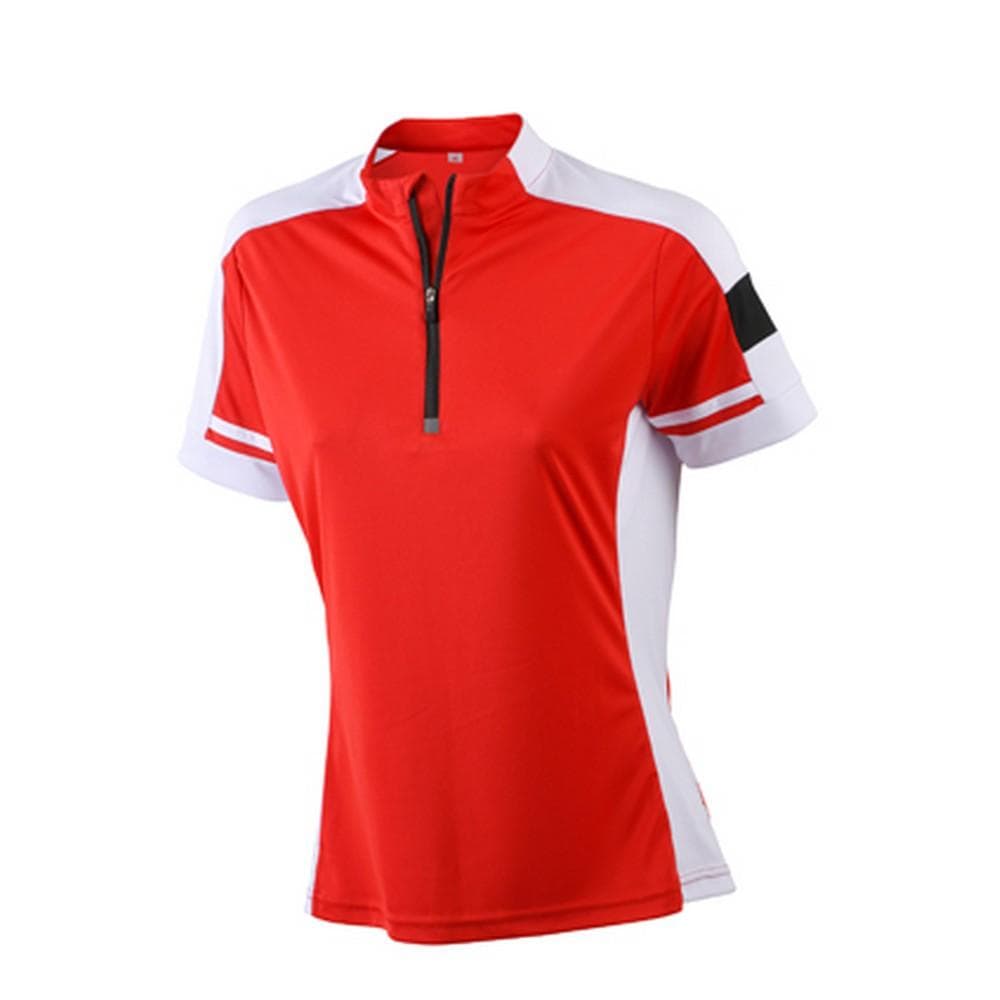 James and Nicholson Dam / halva zip-t-shirt för damer