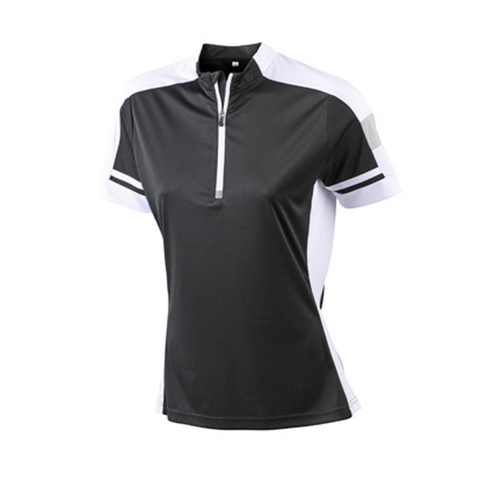 James and Nicholson Dam / halva zip-t-shirt för damer