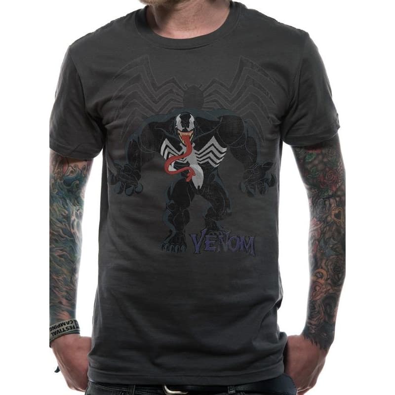 Spider-Man Unisex Adults Venom And Logo T-Shirt