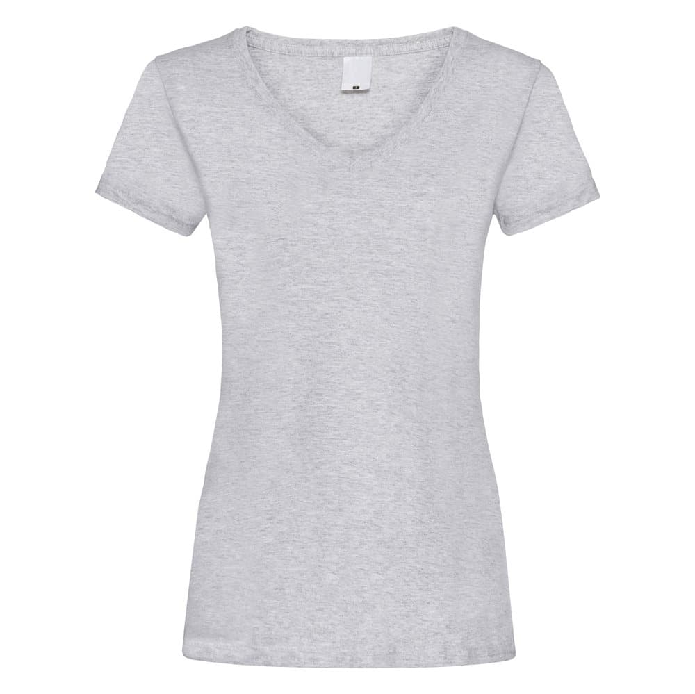 Womens/Ladies Value Fitted V-Neck Short Sleeve Casual T-Shirt