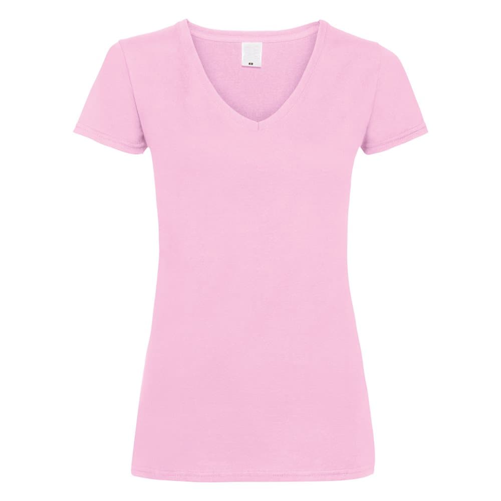 Womens/Ladies Value Fitted V-Neck Short Sleeve Casual T-Shirt