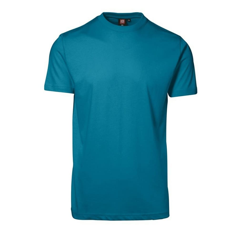 ID Unisex Yes Short Sleeve Fitted Plain Cotton T-Shirt