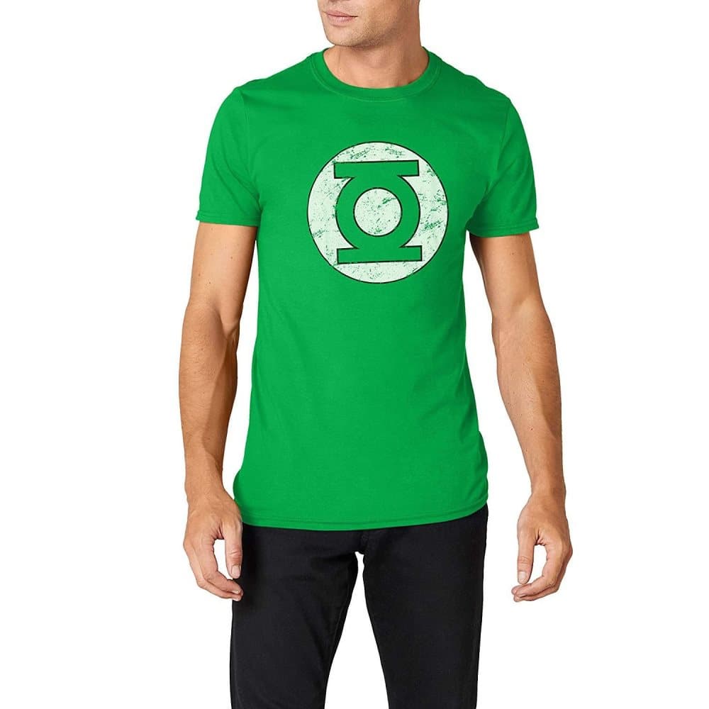 Green Lantern Unisex Adults Distressed Logo T-Shirt