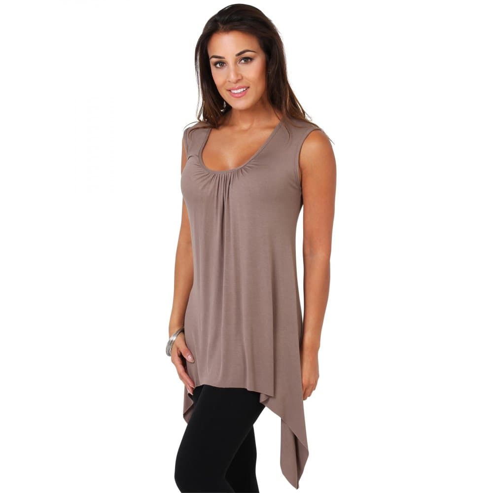 Krisp Dam- / damplissad Hanky Hem Vest Top