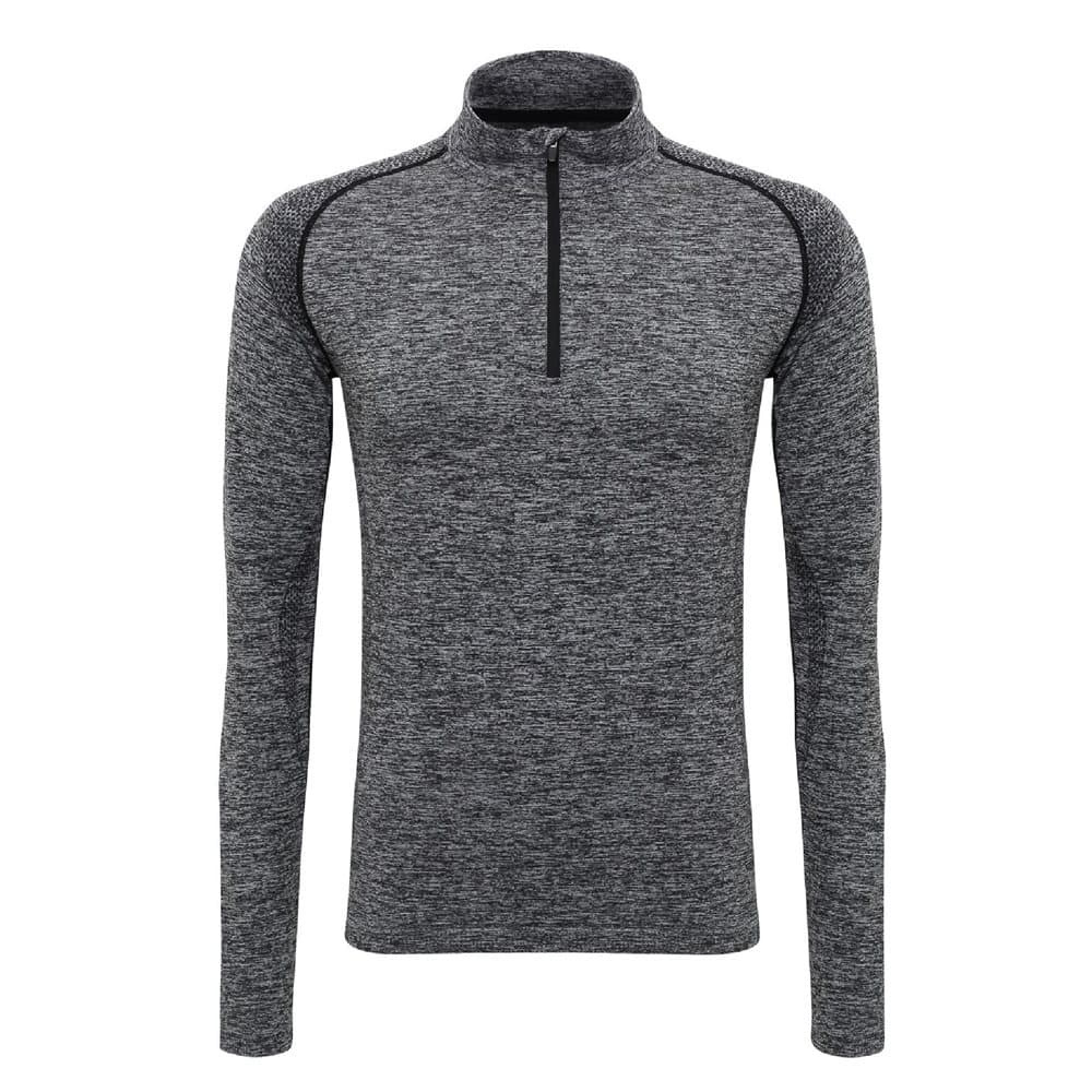 TriDri Mens Seamless 3D Fit Multi Sport Performance Zip Top