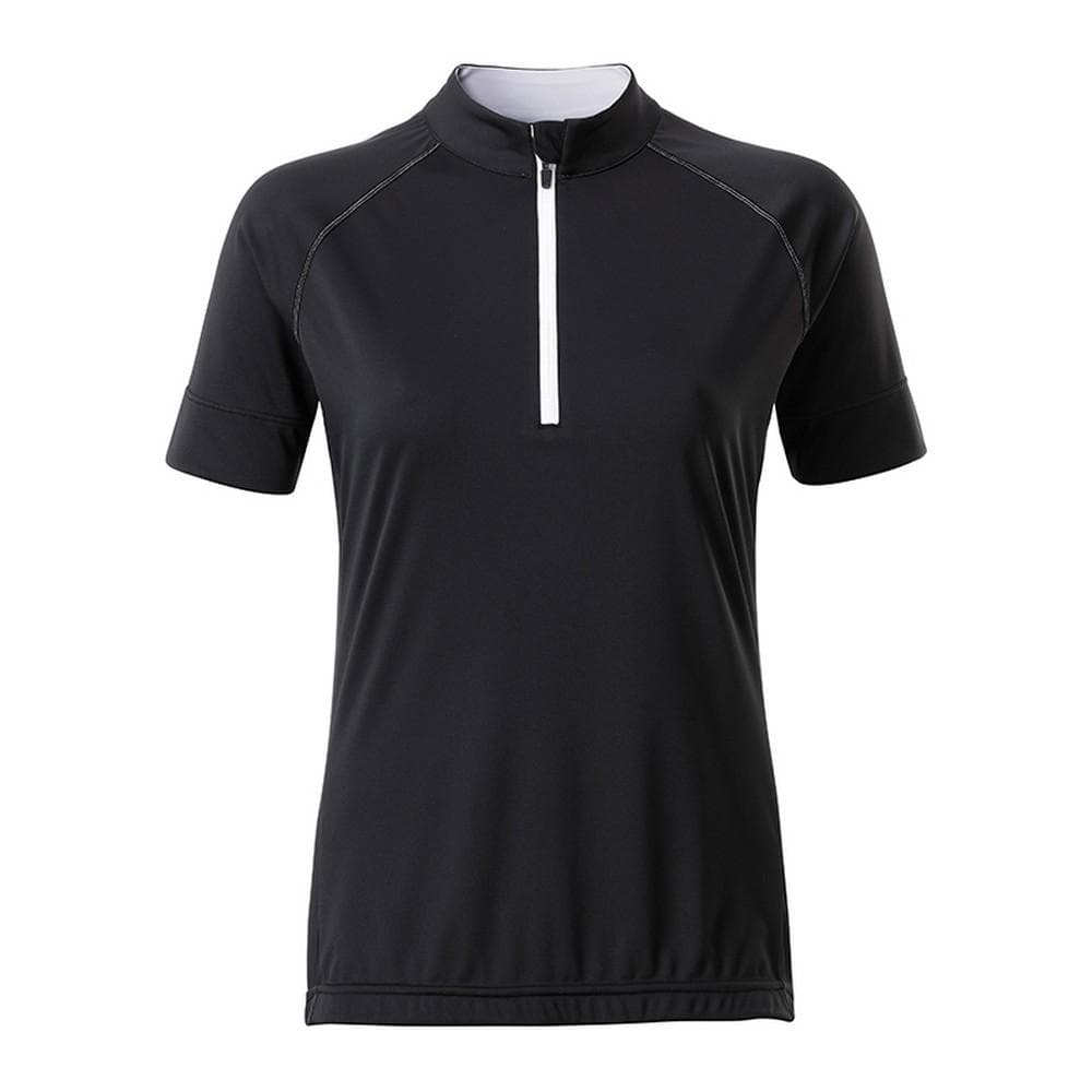 James and Nicholson T-shirt med cykel T-shirt med halva dragkedja