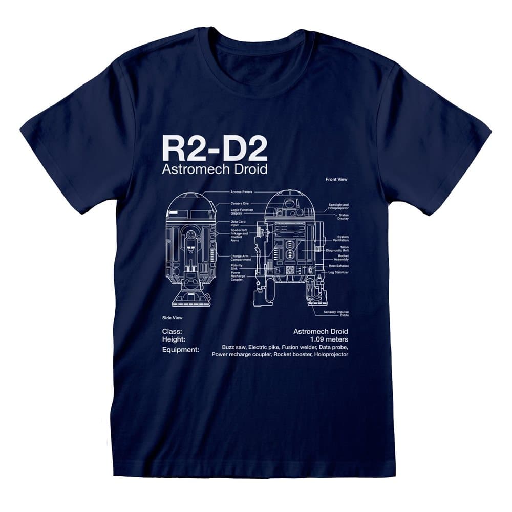 Star Wars Unisex vuxna R2D2 T-shirt