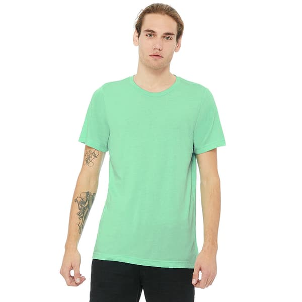 Canvas Mens Triblend Crew Neck Plain Short Sleeve T-Shirt för män