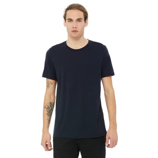 Canvas Mens Triblend Crew Neck Plain Short Sleeve T-Shirt för män