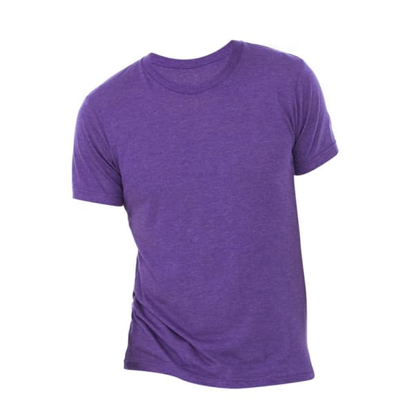 Canvas Mens Triblend Crew Neck Plain Short Sleeve T-Shirt för män