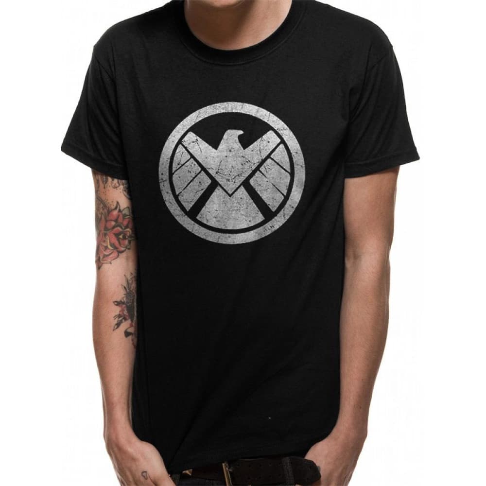 Avengers Unisex Adults Shield Design T-Shirt