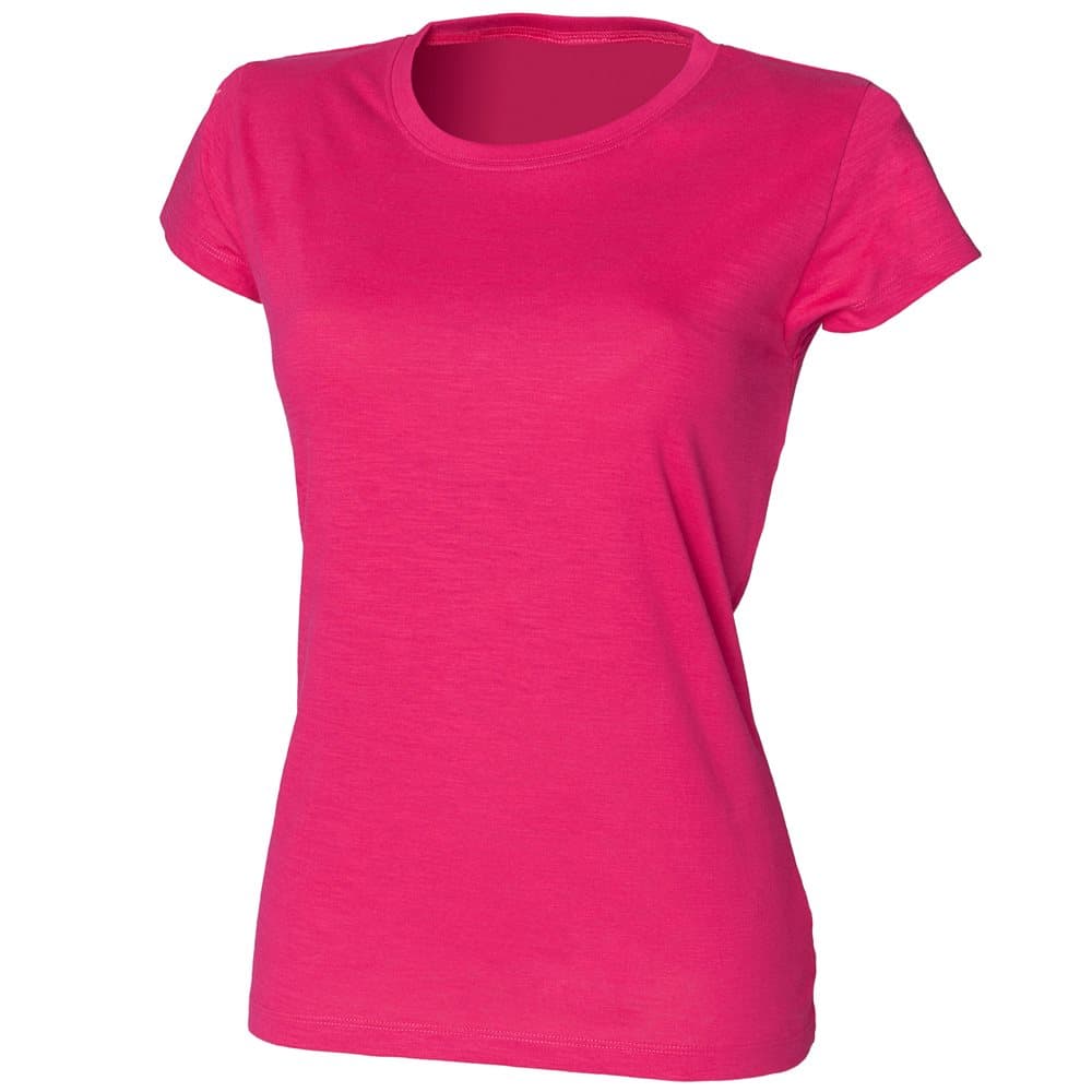 Skinni Fit Ladies/Womens Long Line Length Slub T-Shirt