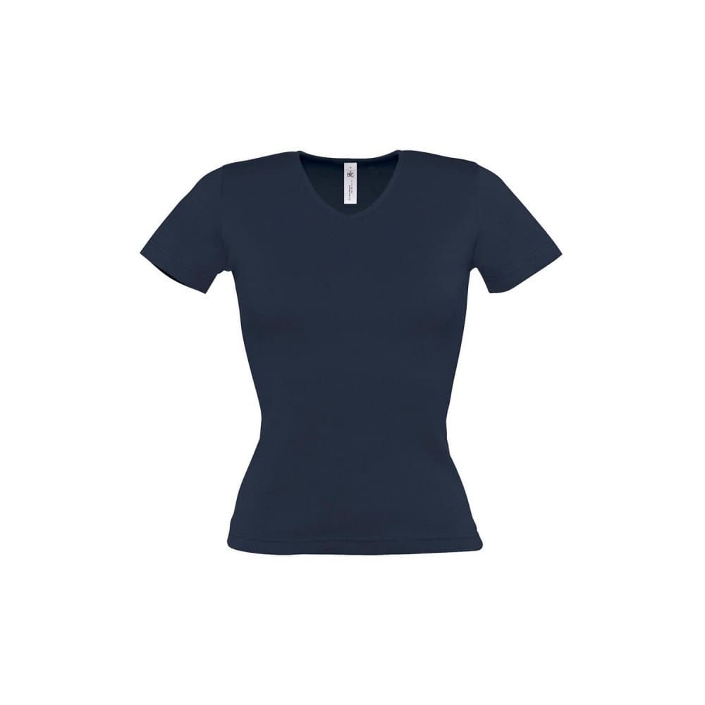 B&C Womens/Ladies Watch Plain Short Sleeve V Neck T-Shirt