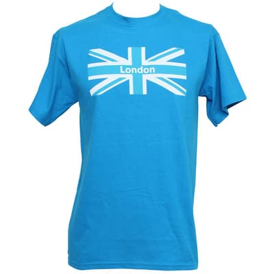 Mens London Union Jack Print Short Sleeve T-Shirt/Top