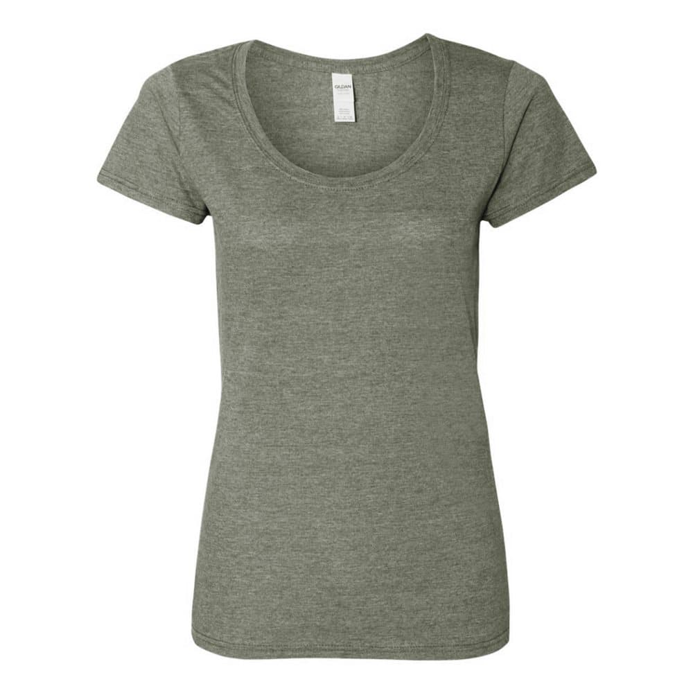 Gildan Kvinnor / damer kortärmad djup Scoop Neck T-shirt