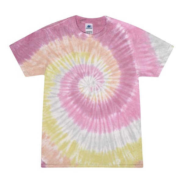 Colortone Womens/Ladies Rainbow Tie-Dye Short Sleeve Heavyweight T-Shirt