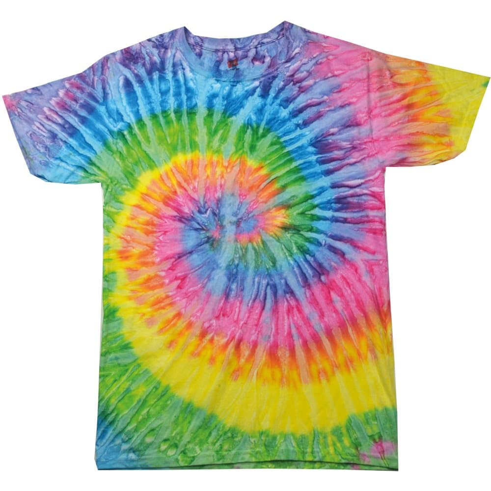 Colortone Womens/Ladies Rainbow Tie-Dye Short Sleeve Heavyweight T-Shirt