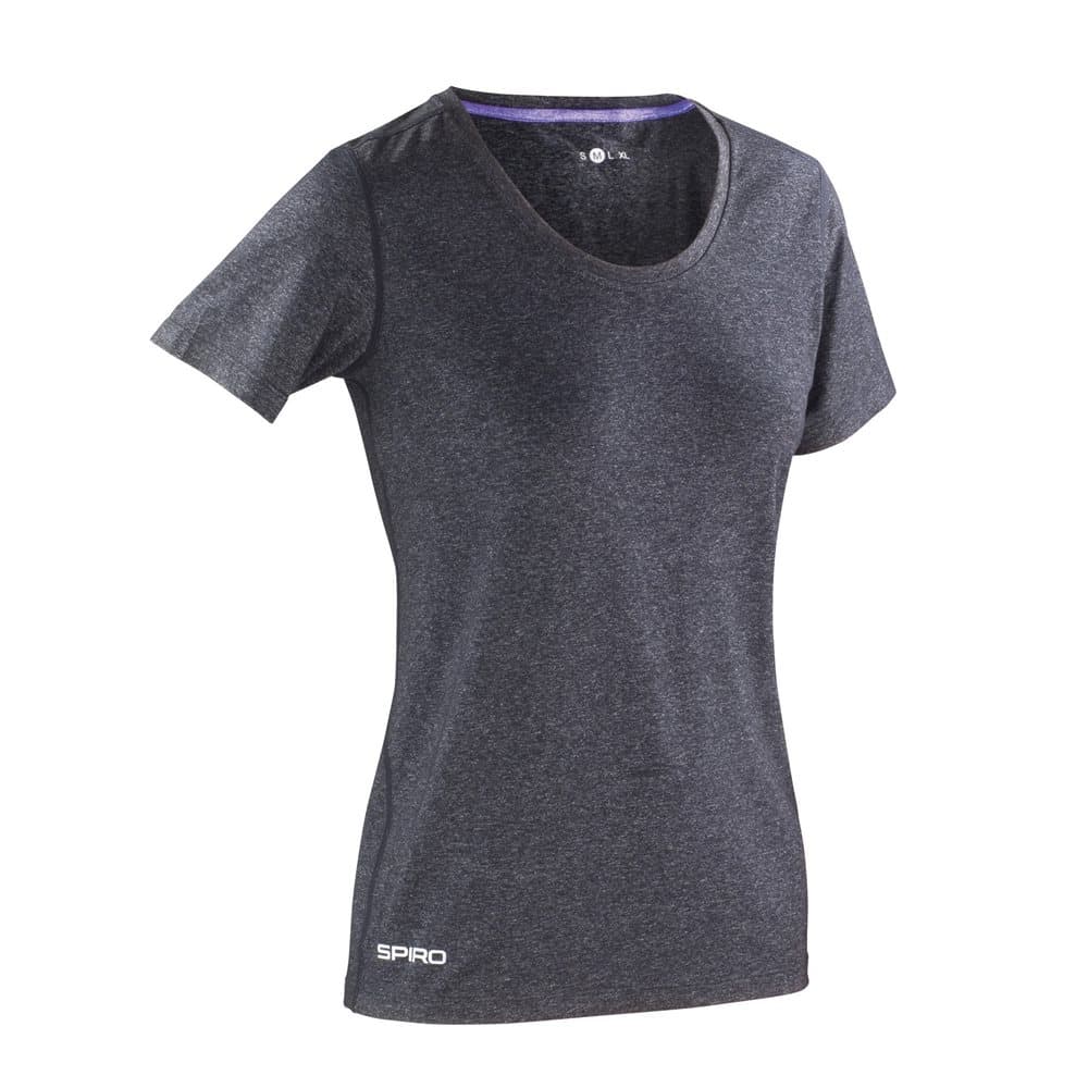 Spiro Dam / Glänsande Marl Fitness T-shirt för damer