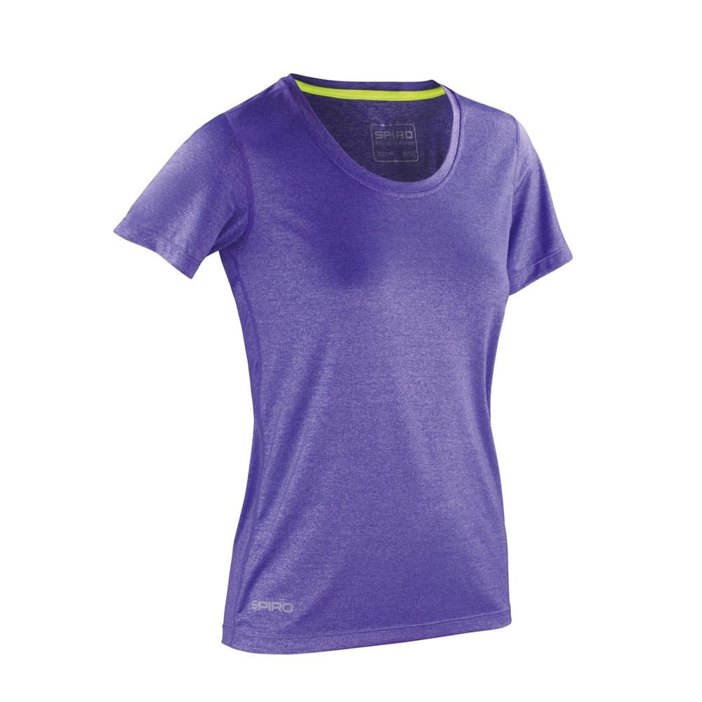 Spiro Dam / Glänsande Marl Fitness T-shirt för damer