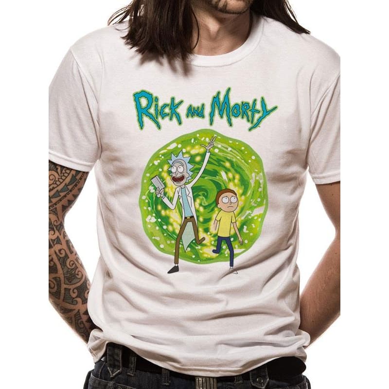 Rick And Morty Adults Unisex Adults Portal Front Only T-Shirt