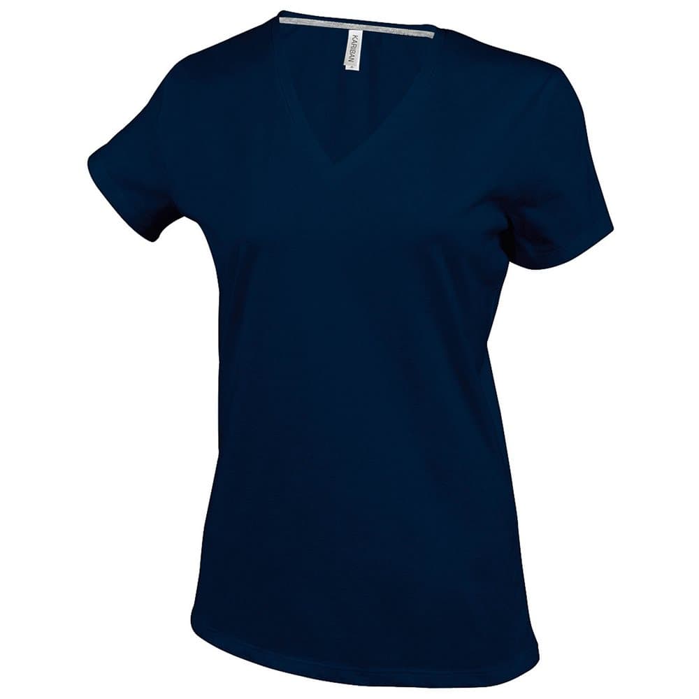 Kariban Womens/Ladies Feminine Fit Short Sleeve V Neck T-Shirt