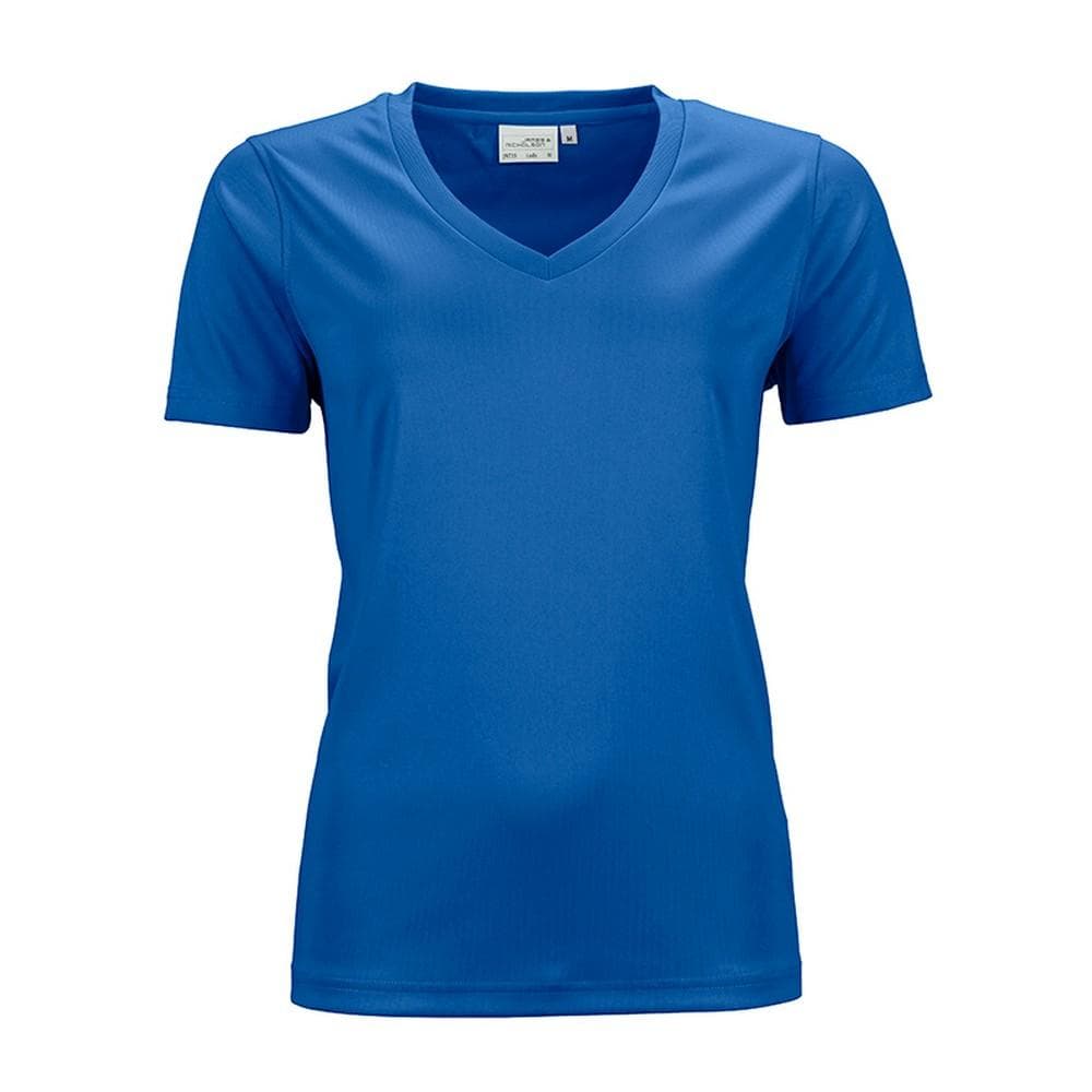 James and Nicholson Aktiv t-shirt med V-hals och dam