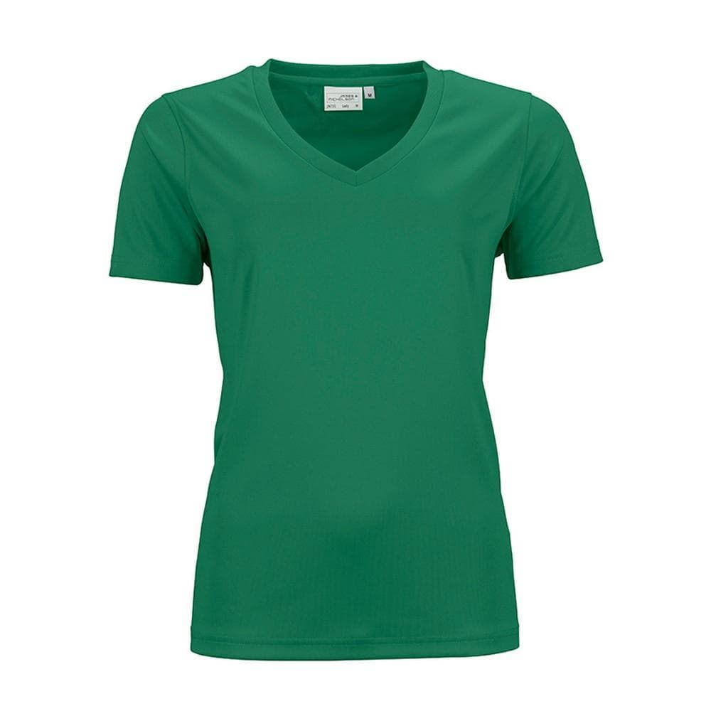 James and Nicholson Aktiv t-shirt med V-hals och dam