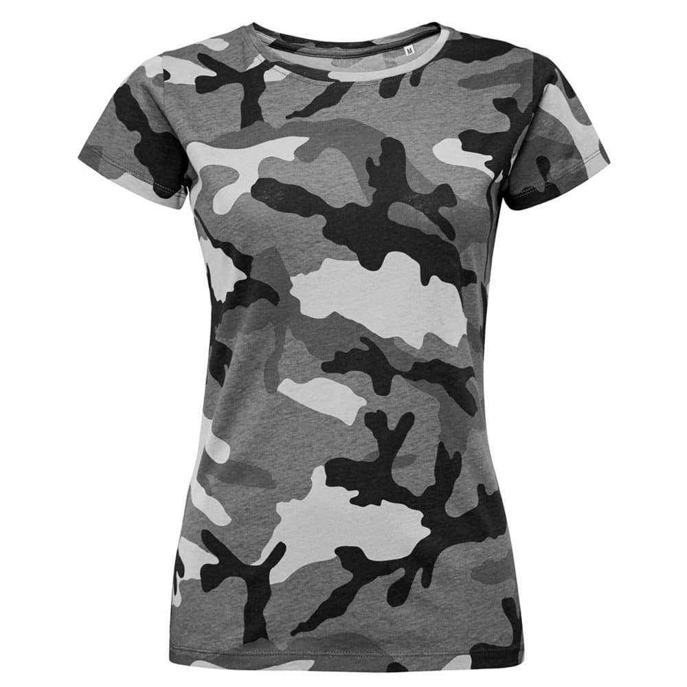 SOLS Camo dam-kortärmad T-shirt