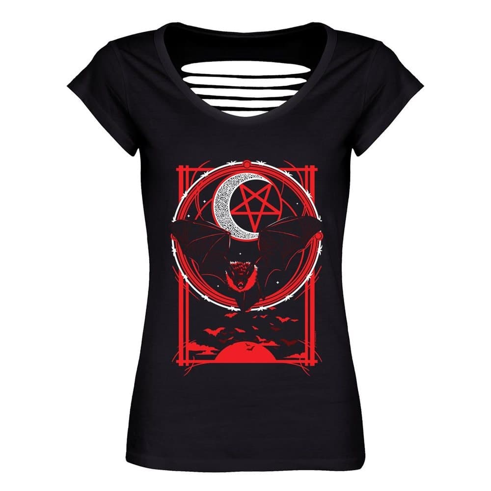 Grindstore Ladies/Womens Goth Bat Razor Back T-Shirt