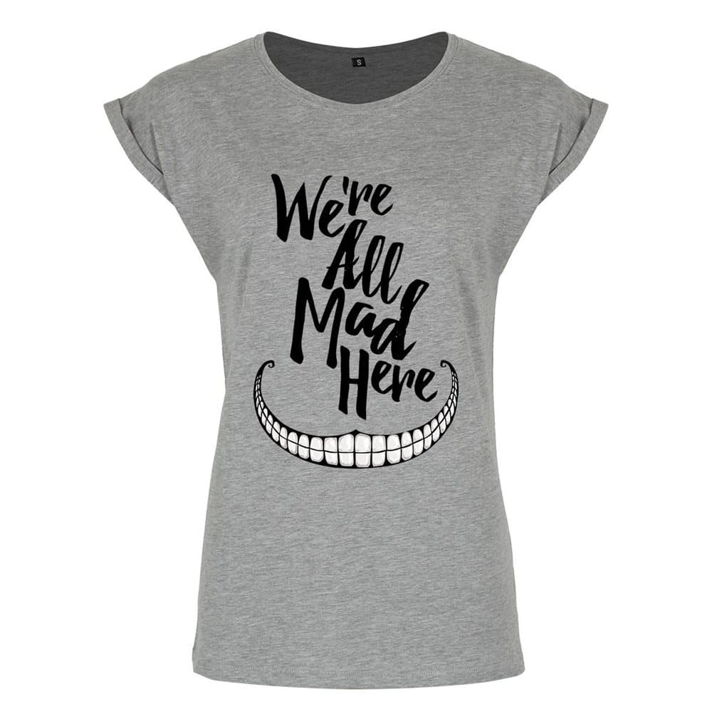 Grindstore Womens/Ladies We`re All Mad Here Premium T-Shirt