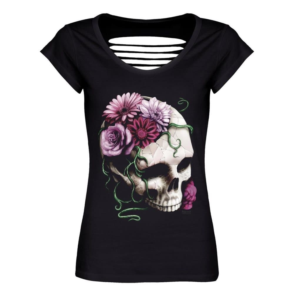 Requiem Collective Ladies/Womens Cranial Bloom Razor Back T-Shirt