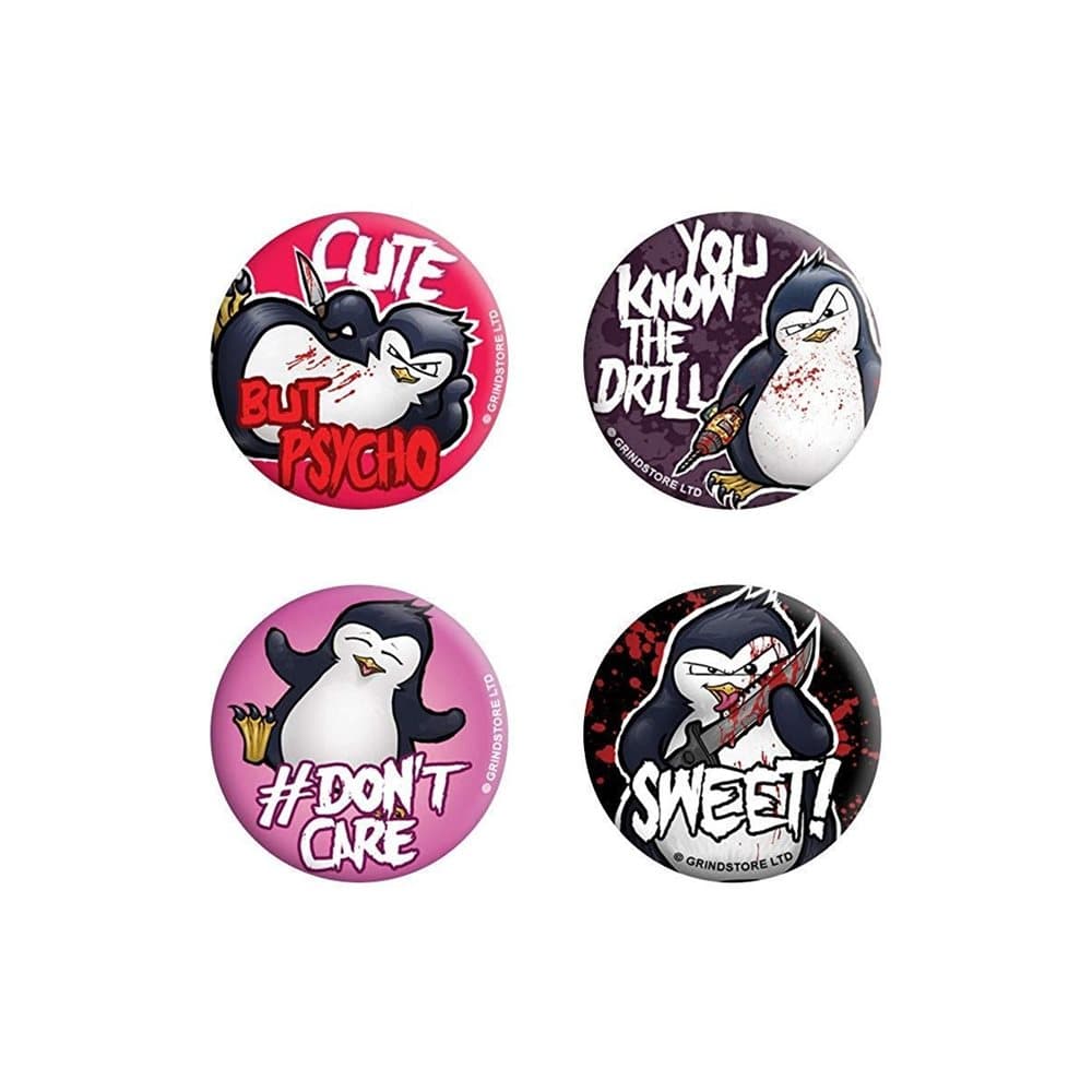 Psycho Penguin You Know The Drill Badge Pack