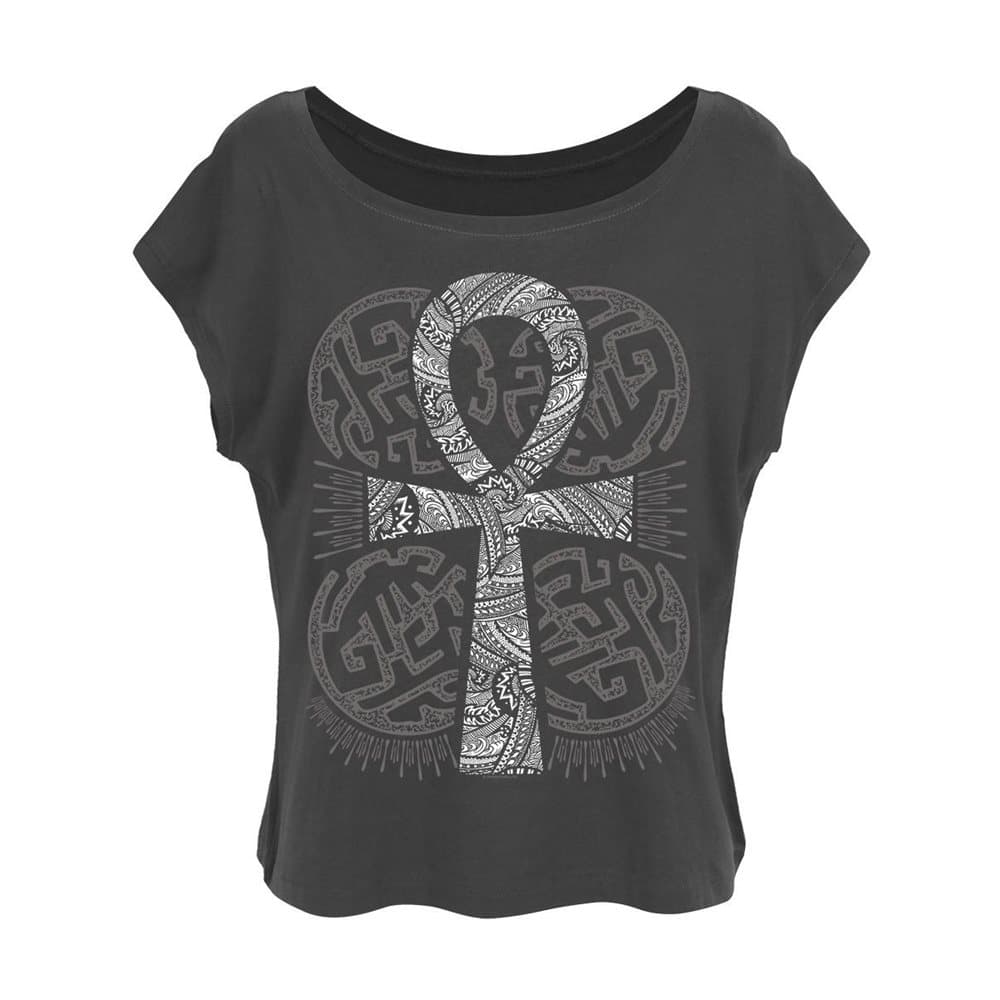 Unorthodox Collective Ladies/Womens Ankh Oversized Cropped T-Shirt
