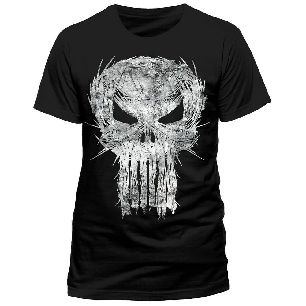 Marvel Unisex Adults Punisher Shatter Skull Design T-shirt