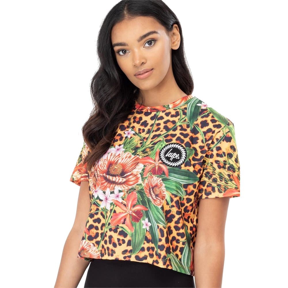 Hype Womens/Ladies Jungle 23 Crop T-shirt