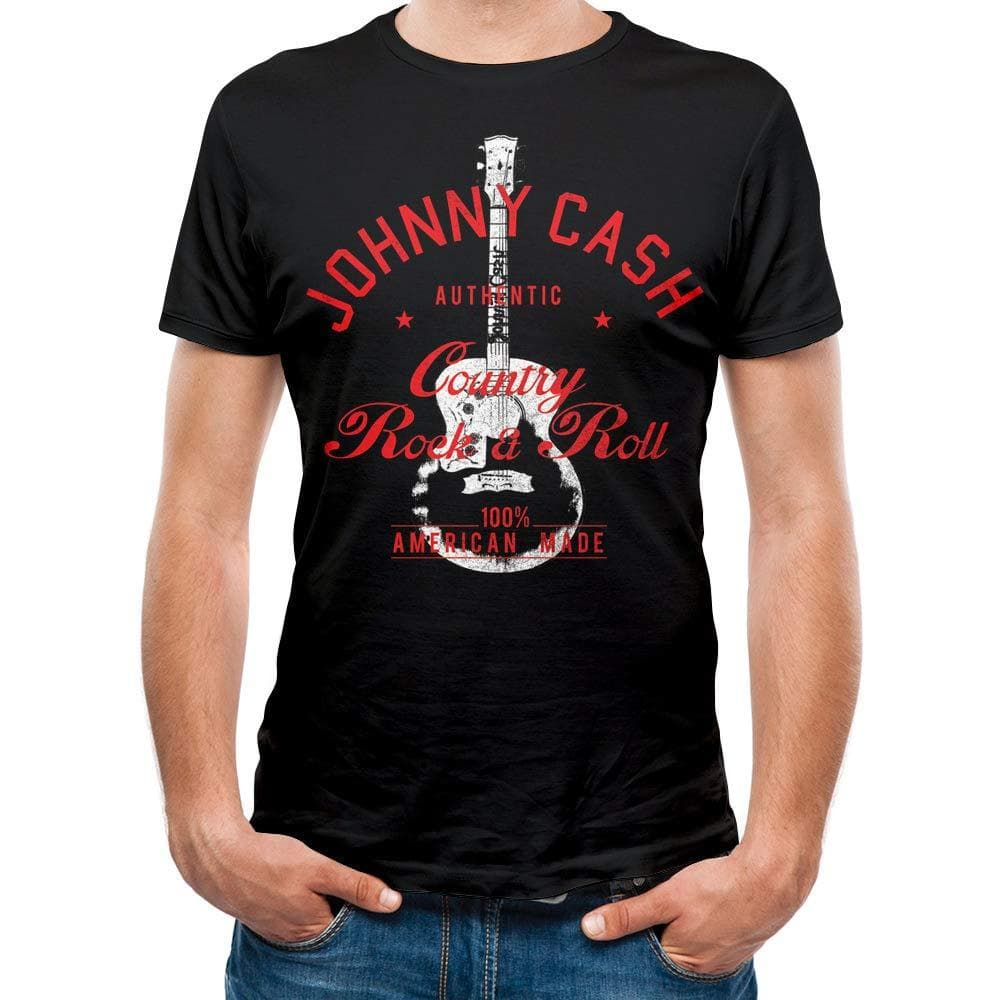 Johnny Cash Unisex Adults Country Rock And Roll Design T-shirt