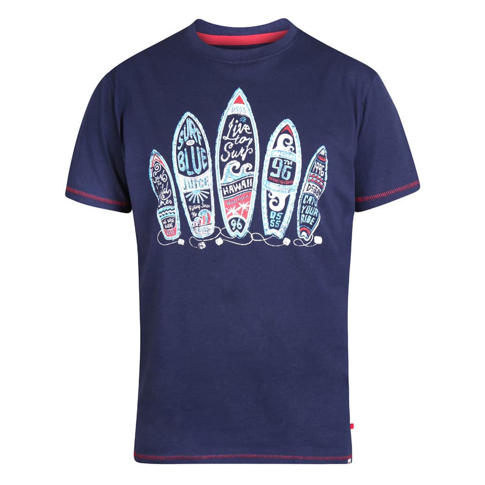 Duke Mens Stafford Kingsize Surfboards T-Shirt