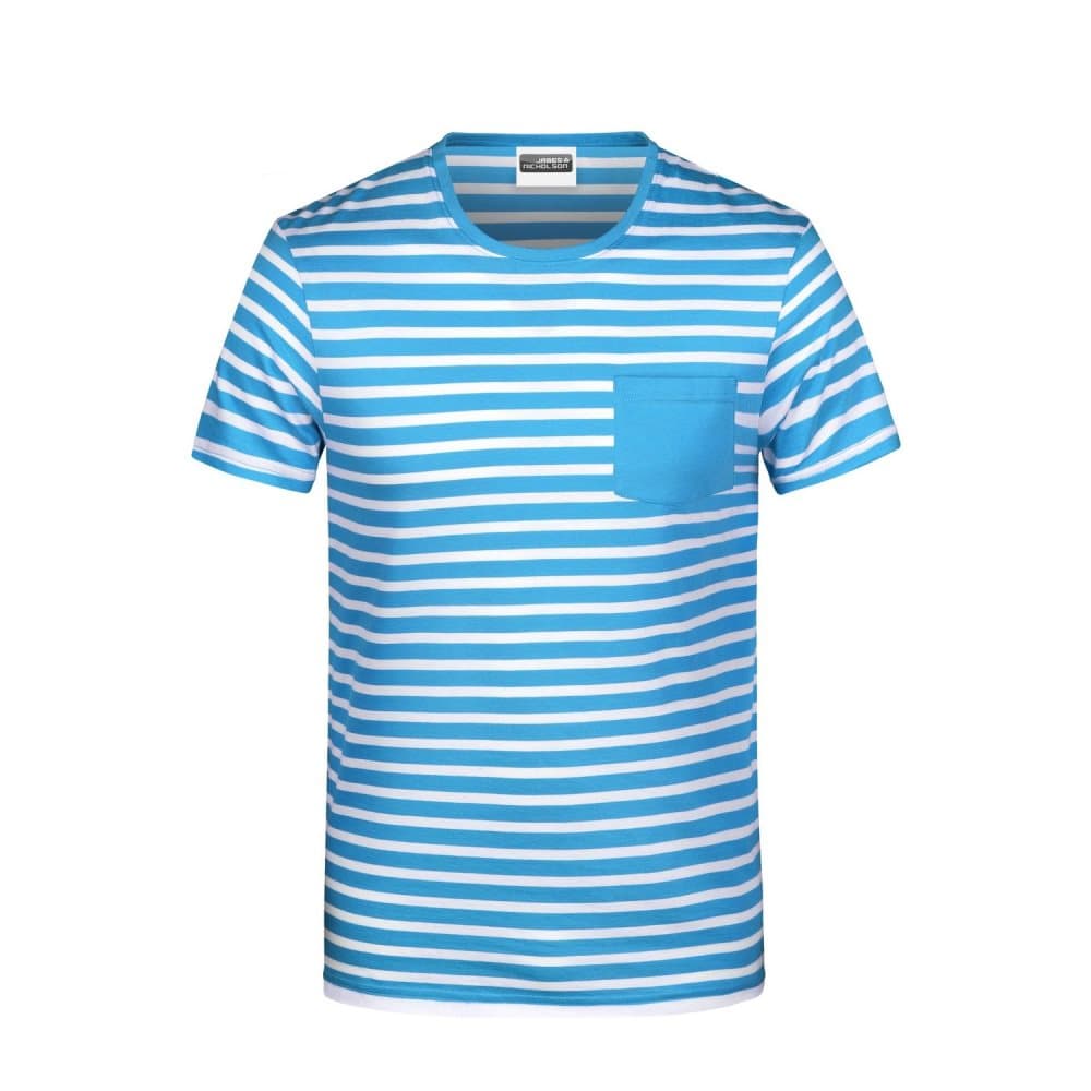 James and Nicholson Organisk bomulls randig T-shirt för herrar