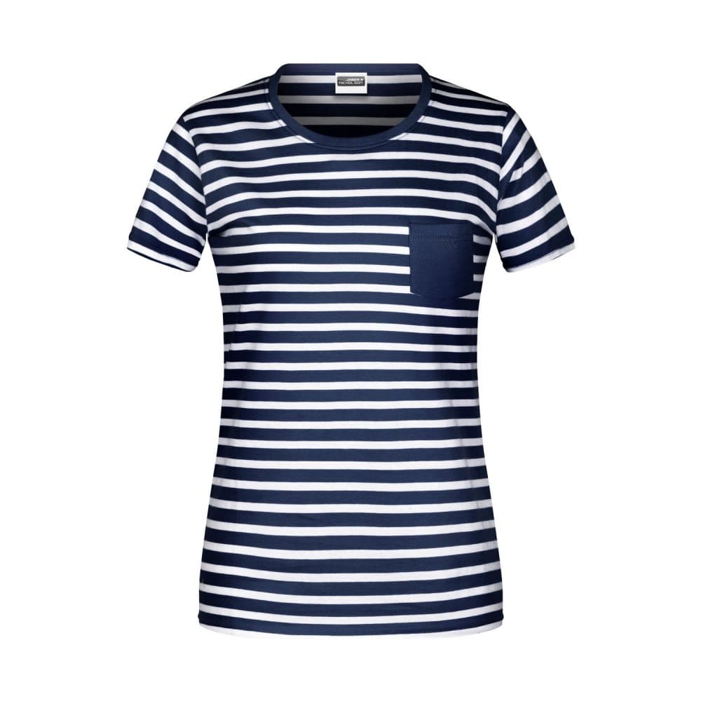 James And Nicholson Womens/Ladies Organic Cotton Striped T-Shirt