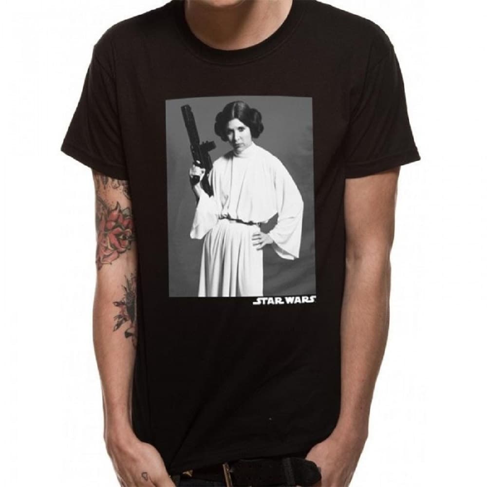 Star Wars Unisex Adults T-shirt With Classic Leia Portrait Design