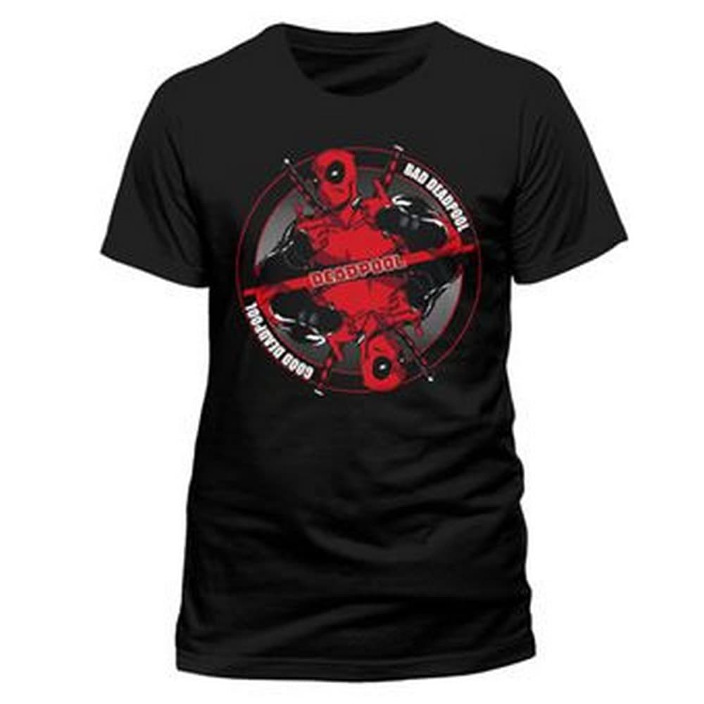 Deadpool Unisex Adults Bad Good Design T-Shirt