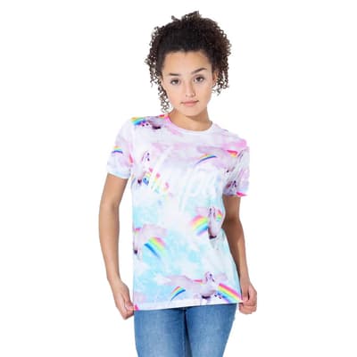 Hype Girls Unicorn Clouds Script T-Shirt