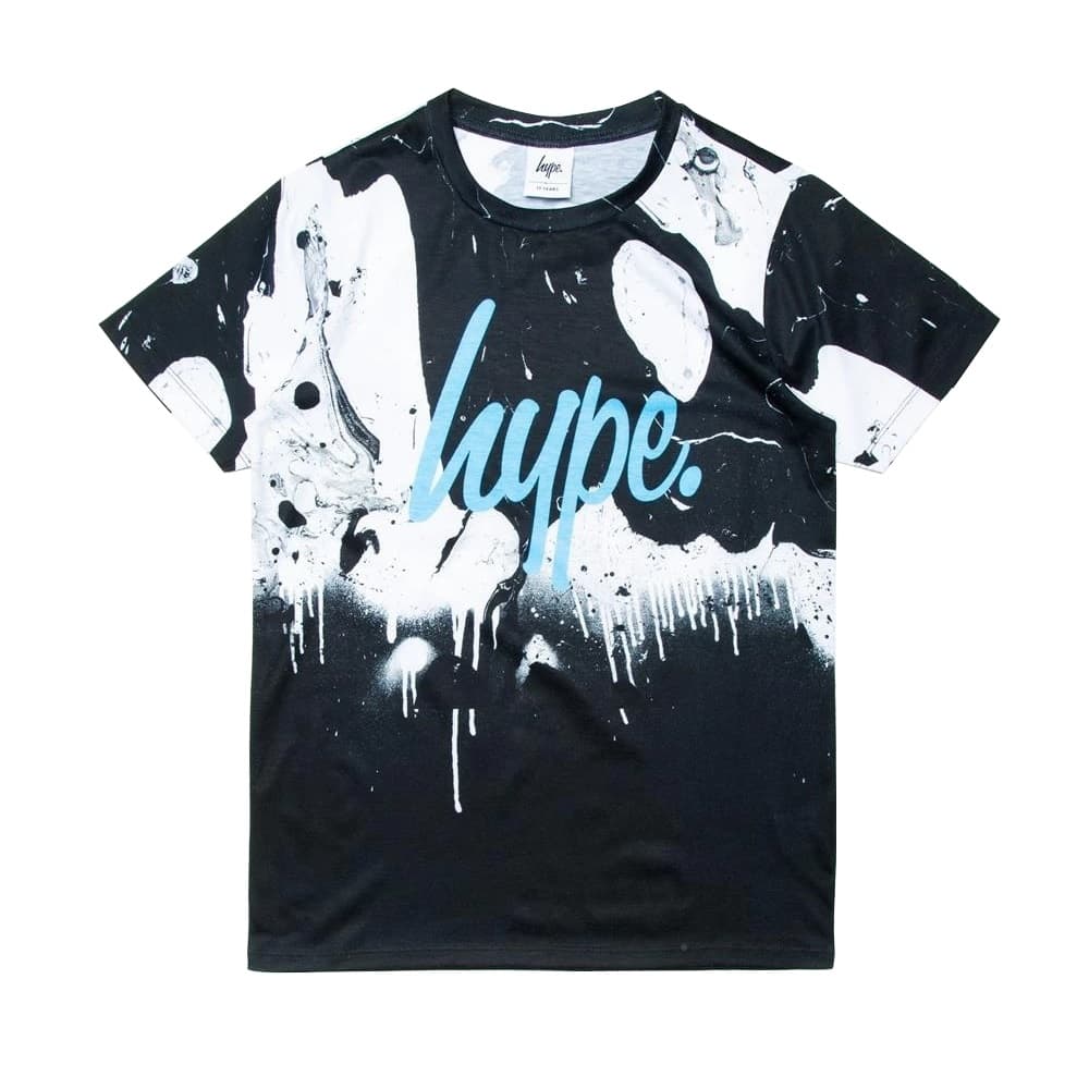 Hype Childrens/Kids Mono Marble Drips T-shirt