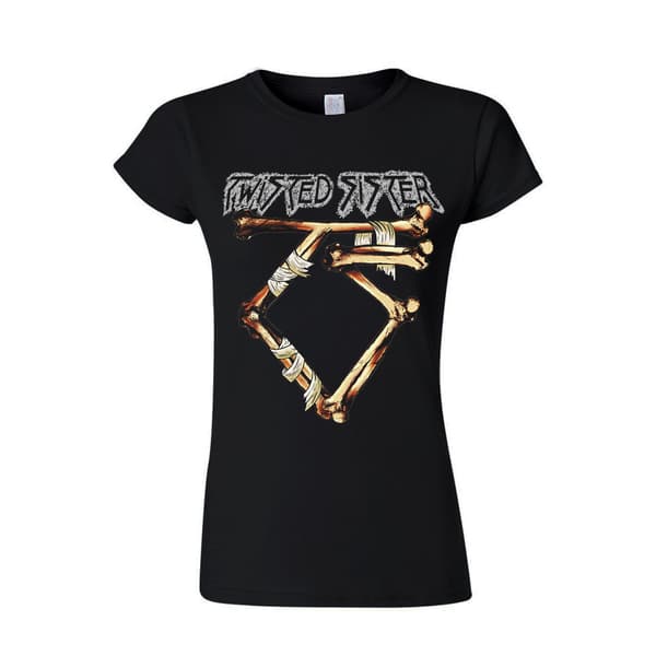 Twisted Sister Bone Logo  T-Shirt, Kvinnor