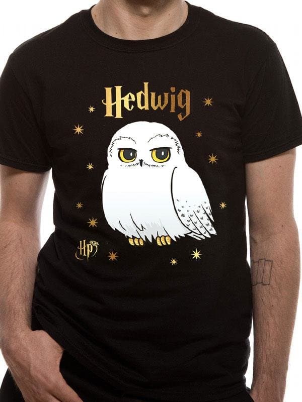 Harry Potter - Hedwig Stars Gold Foil T-Shirt