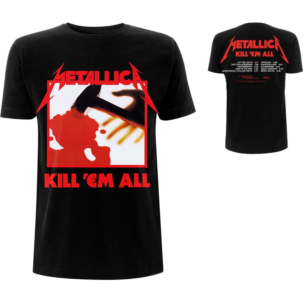 Metallica: T-shirt - Kill 'Em All Tracks