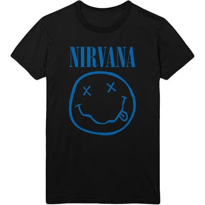 Nirvana: T-shirt - Blue Smiley