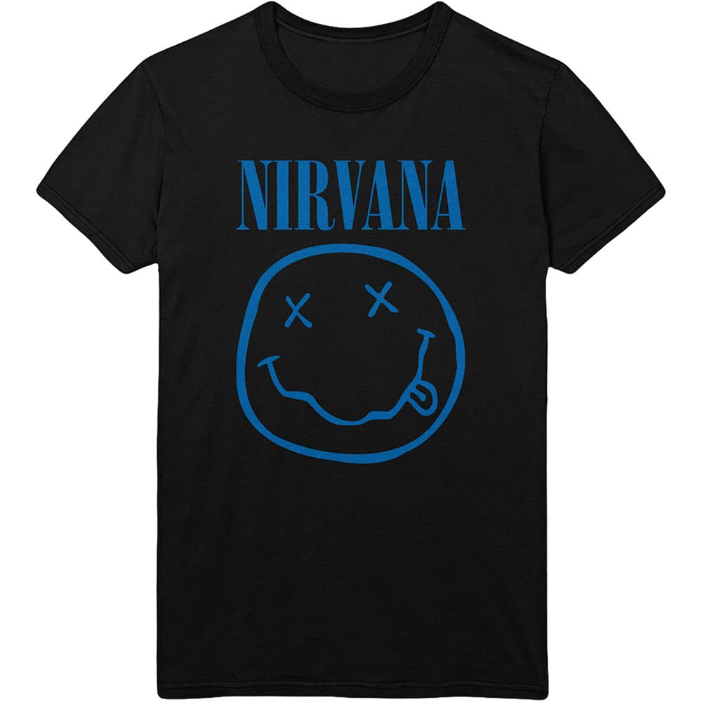 Nirvana: T-shirt - Blue Smiley