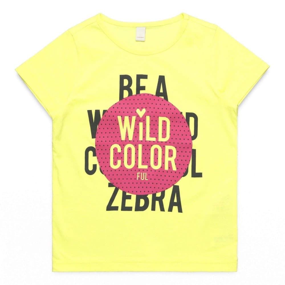 Esprit Girls SS ZEBRA T-skjorte - Lemon